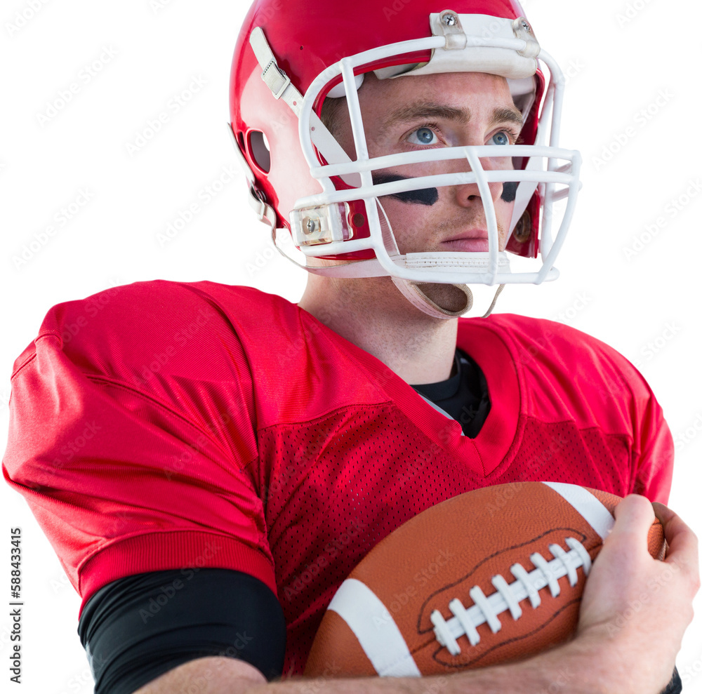 American football player being ready for playing American football player being ready for playing