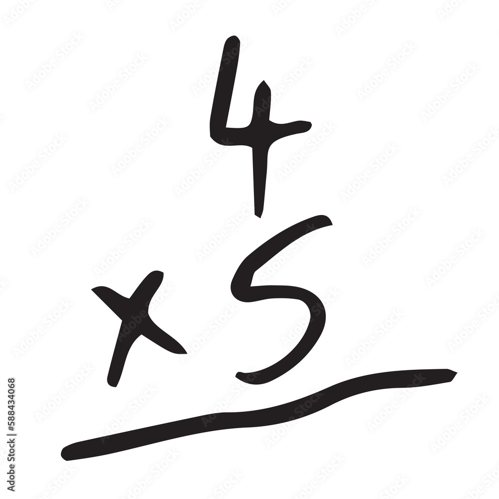 Obraz premium Digitally generated image of multiplication