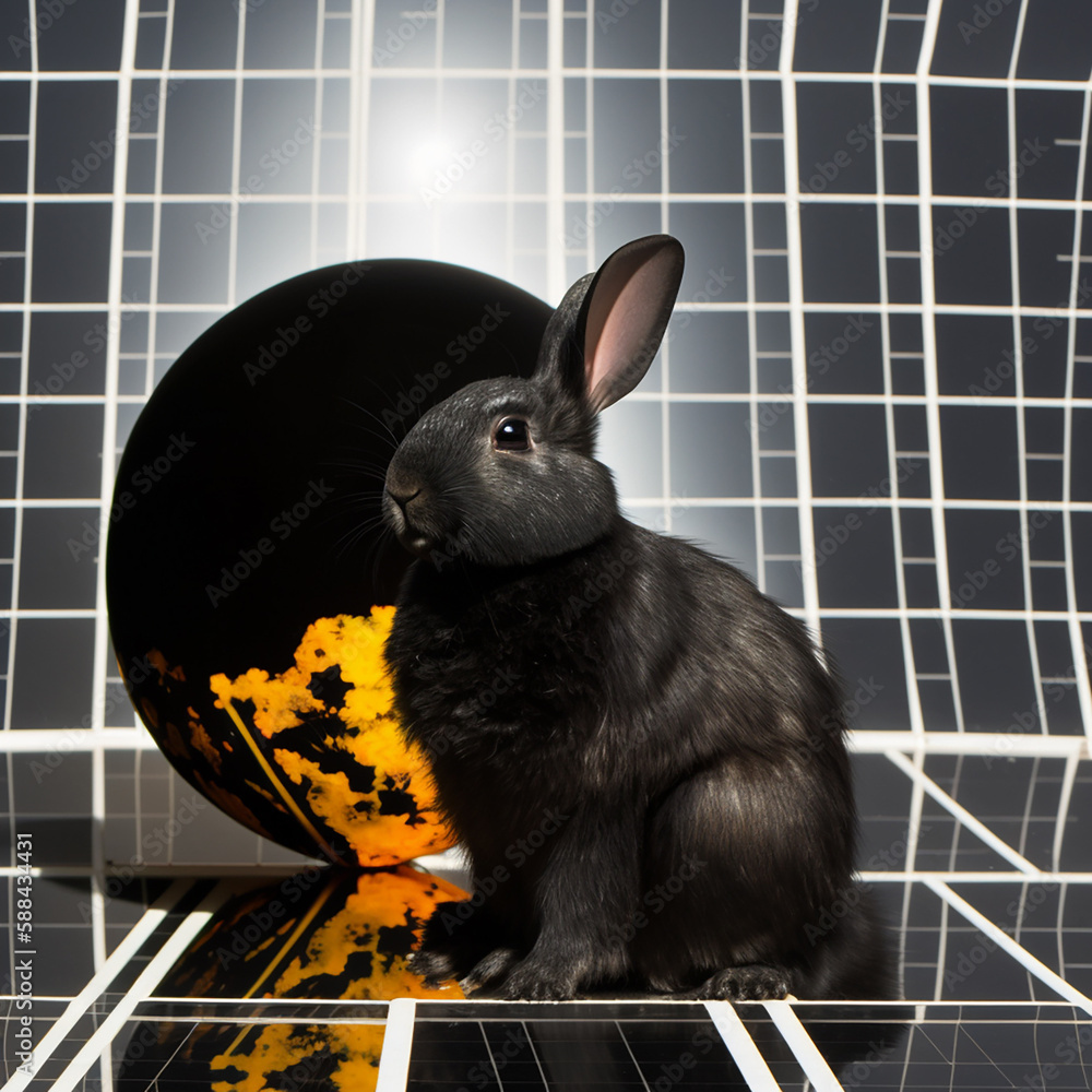 Obraz premium rabbit in a somewhere