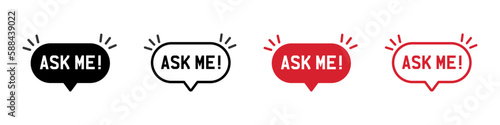 Message talk box like ask me vector icons