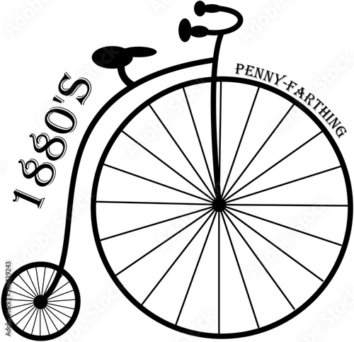 retro penny farthing bike