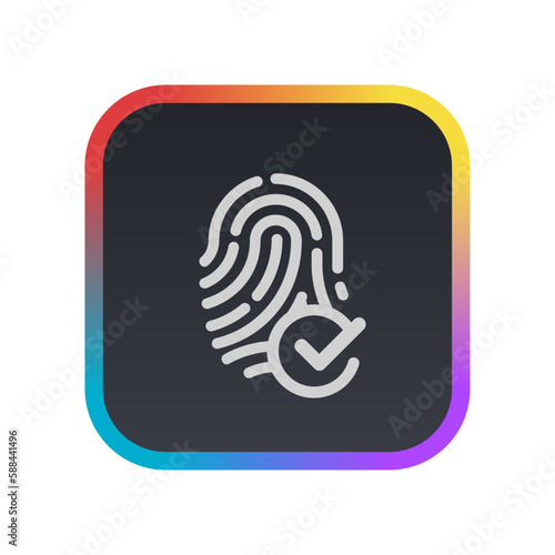 Verified Fingerprint - Pictogram (icon) 