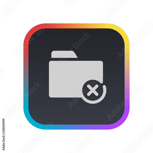 Delete Folder - Pictogram (icon) 