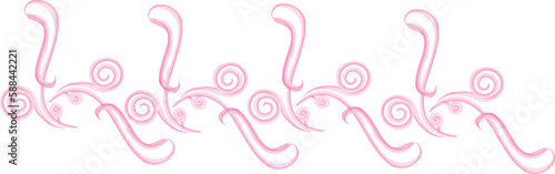 Digital image of pink decorational designs