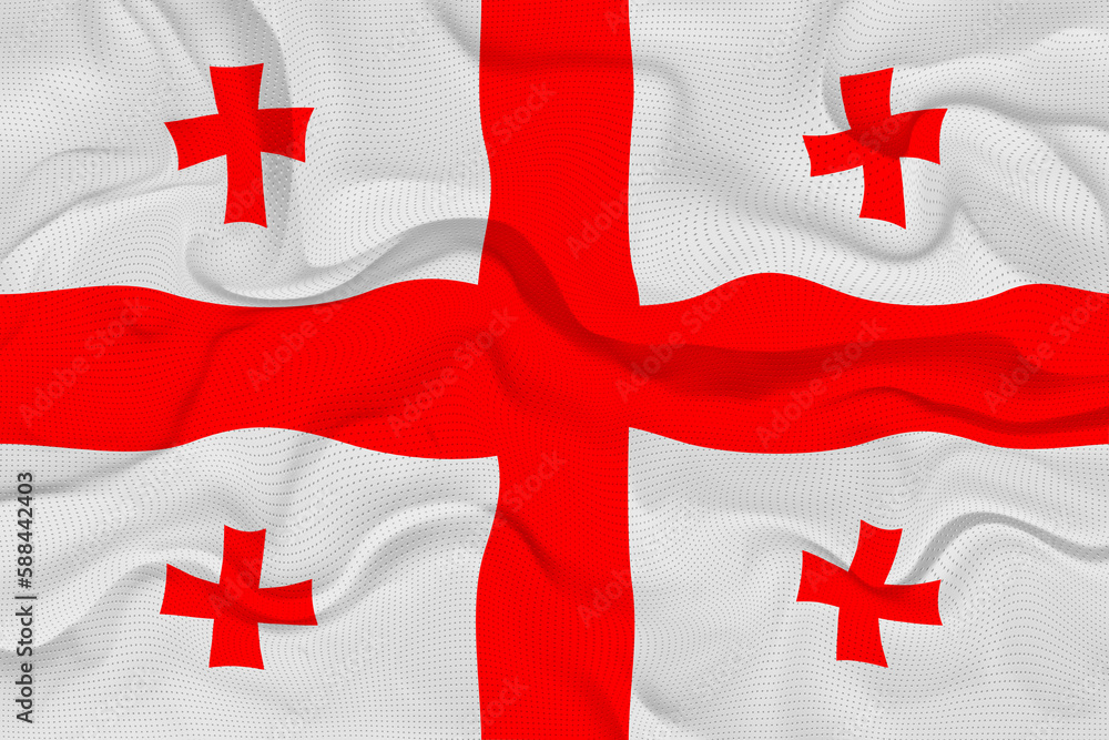 National flag of Georgia. Background with flag of Georgia National flag of Georgia. Background with flag of Georgia