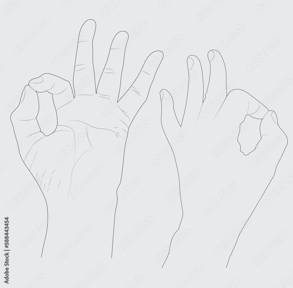 Hands Put on Cream, Elegant man hands, Realistic Gestures, Hand Line