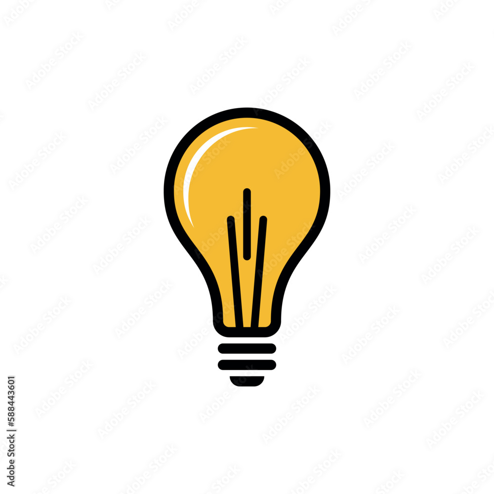 Light Bulb Lamp Icon Vector Template Light Bulb Lamp Icon Vector Template