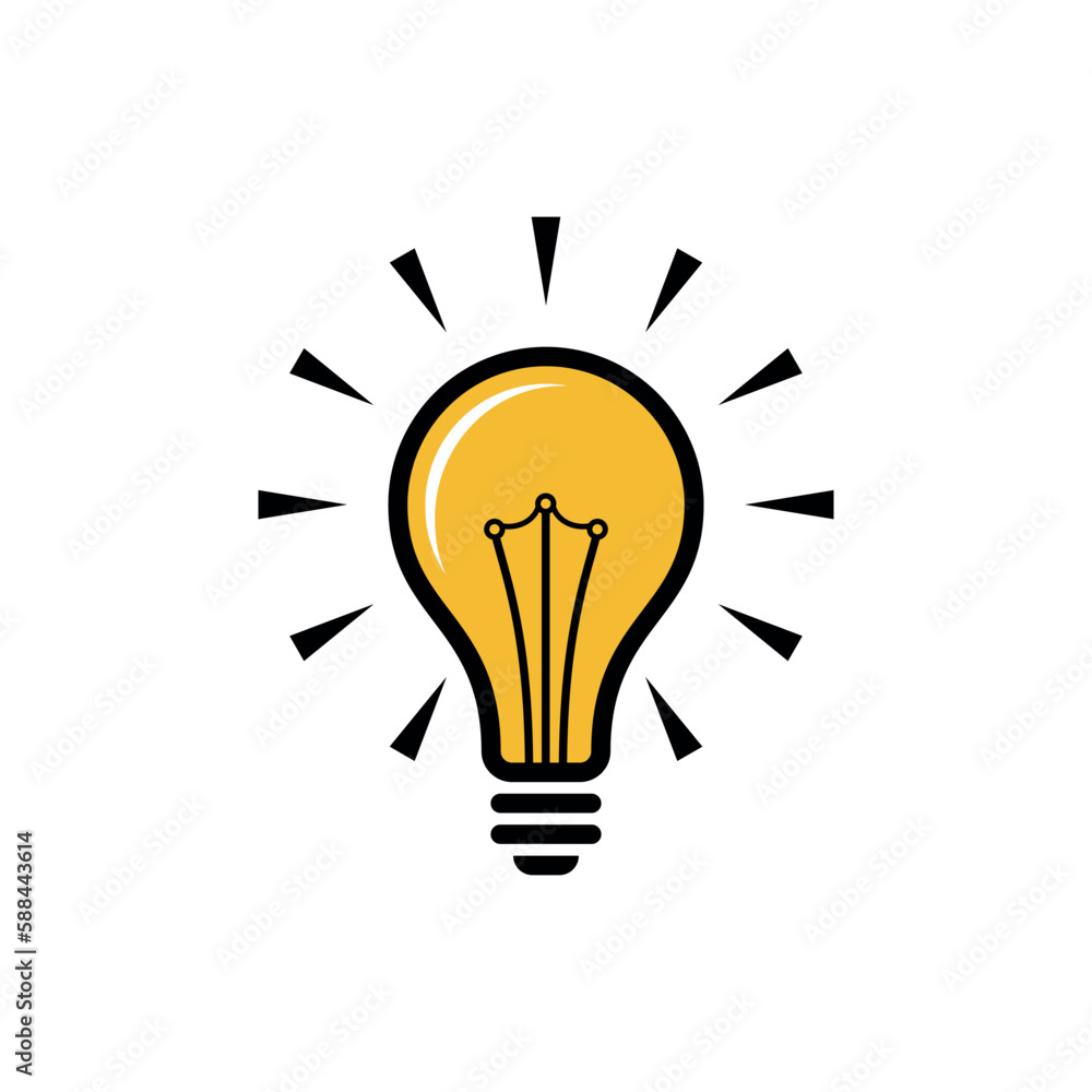 Light Bulb Lamp Icon Vector Template Light Bulb Lamp Icon Vector Template