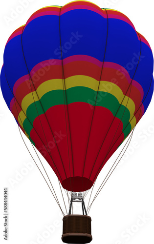 Low angle view of multi colored hot air ballon