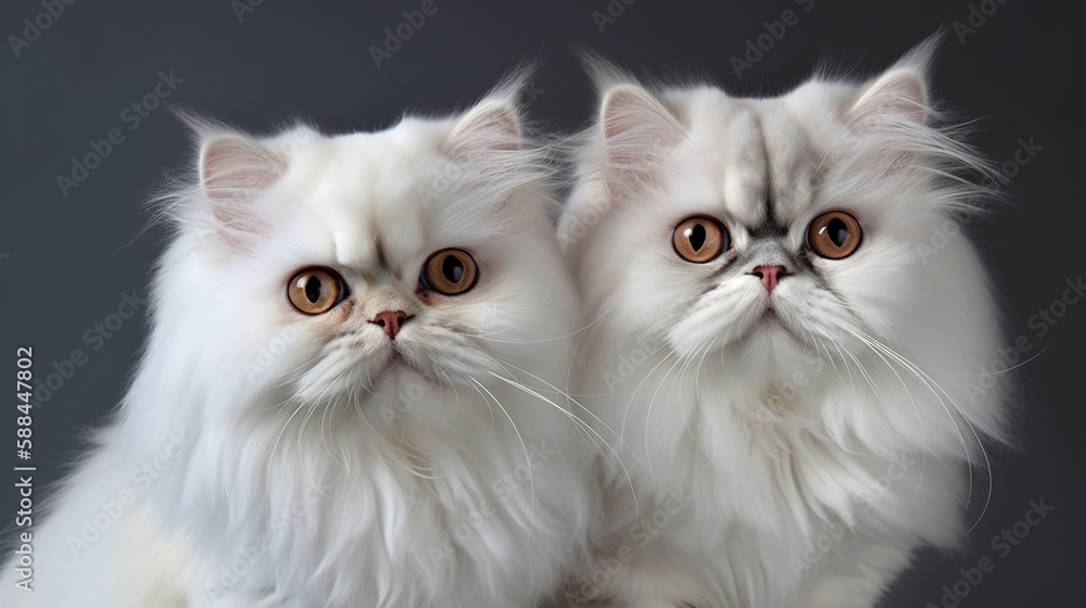 portrait of two cats AI Generated