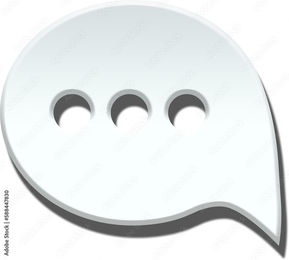 Illustration of speech bubble with dots Illustration of speech bubble with dots