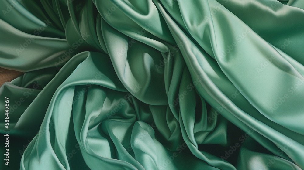 green silk background AI Generated green silk background AI Generated