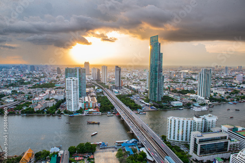 country skyline at sunset
