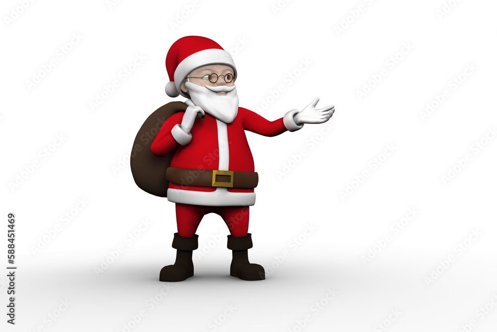 Cartoon santa presenting Cartoon santa presenting
