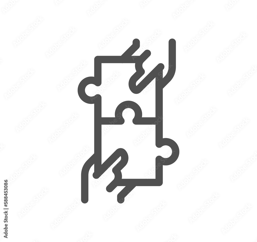 Puzzle related icon outline and linear symbol.
Puzzle related icon outline and linear symbol.