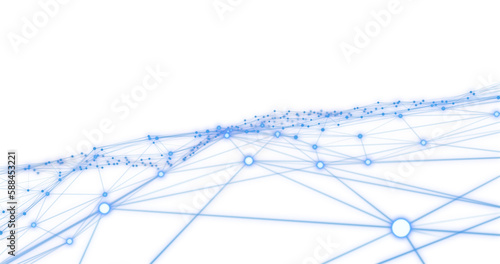 Digitally composite image of molecule structure