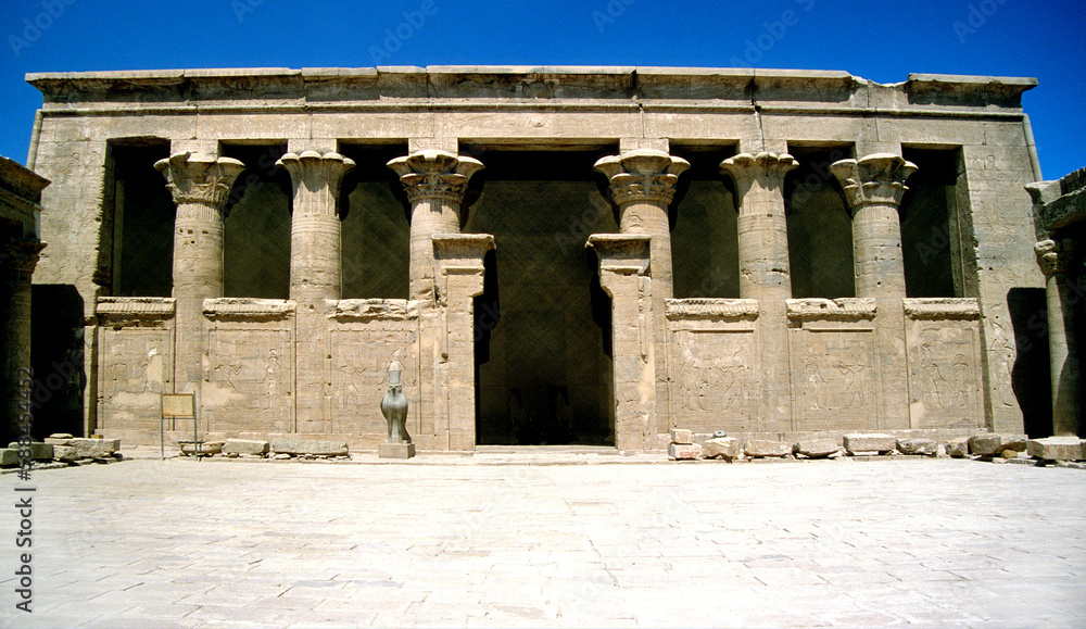 Main entrance to the Temple of Edfu in Egypt