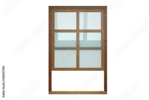 Opening double-hung sash window © vectorfusionart