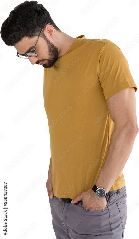 Handsome man posing against white background Handsome man posing against white background