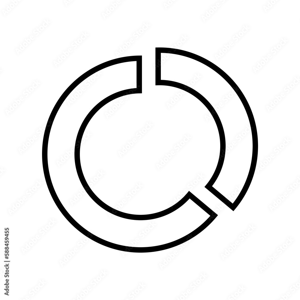 Pie chart on white background Pie chart on white background