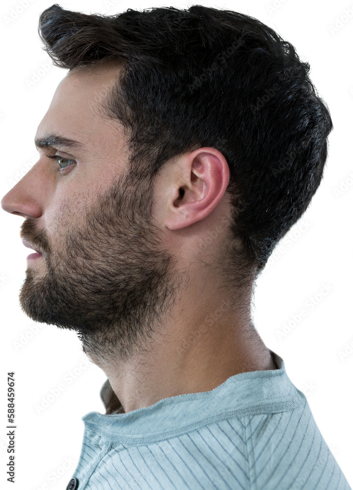 Fototapeta premium Profile of a handsome man