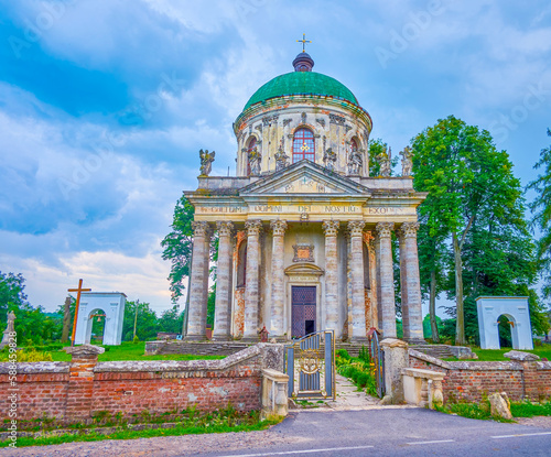 St Joseph Church with colonnade facade, Pidhirtsi, Ukraine photo