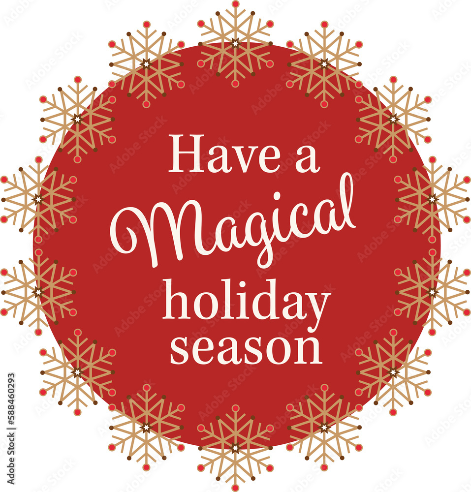 Fototapeta premium Close up of holiday season wish on red label