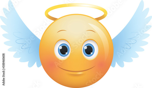 Foto Angel face emoji icon