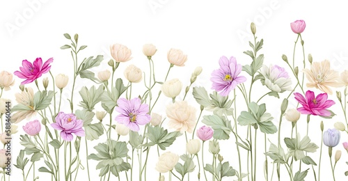 color illustration with flower theme