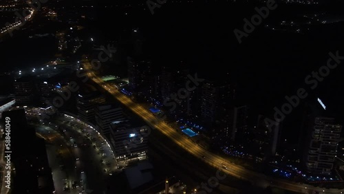 Wallpaper Mural night drone view of istanbul city Torontodigital.ca