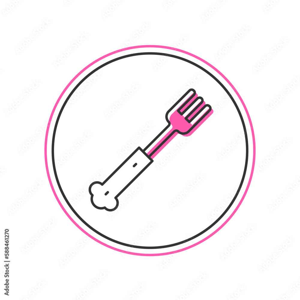 Filled outline Fork icon isolated on white background. Cutlery symbol. Vector Filled outline Fork icon isolated on white background. Cutlery symbol. Vector
