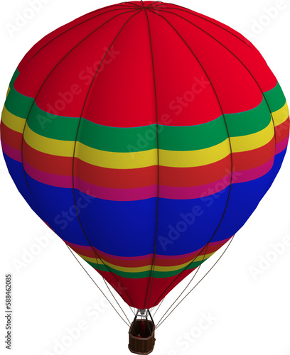High angle view of hot air balloon 