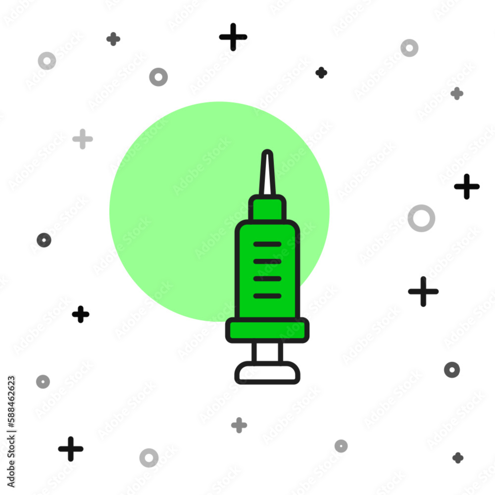 Filled outline Addiction to the drug icon isolated on white background. Heroin, narcotic, addiction, illegal. Sick junkie with a syringe and medical pills. Vector Filled outline Addiction to the drug icon isolated on white background. Heroin, narcotic, addiction, illegal. Sick junkie with a syringe and medical pills. Vector