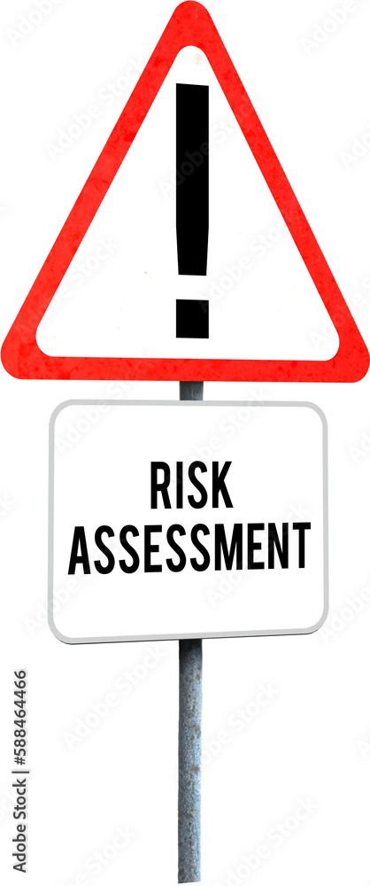 Exclamation mark on red sign board with placard Exclamation mark on red sign board with placard