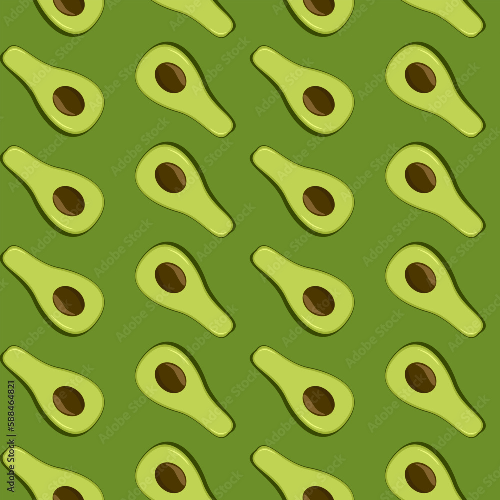 Seamless pattern with avocado. Healthy vegan food. Seamless pattern with avocado. Healthy vegan food.
