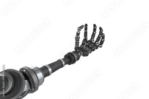 Black robotic hand