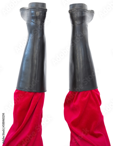 Lower half of santas legs with his boots