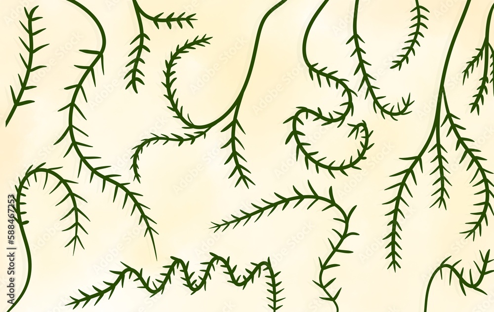 Natural Leaf Drawn Wall Art Natural Leaf Drawn Wall Art