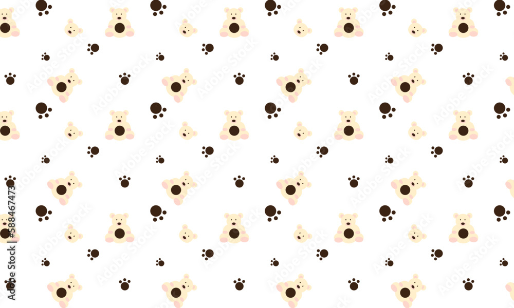 baby bear pattern vector illustration baby bear pattern vector illustration