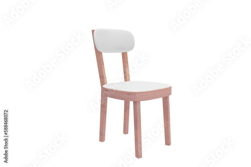 Illustration of empty wooden chair