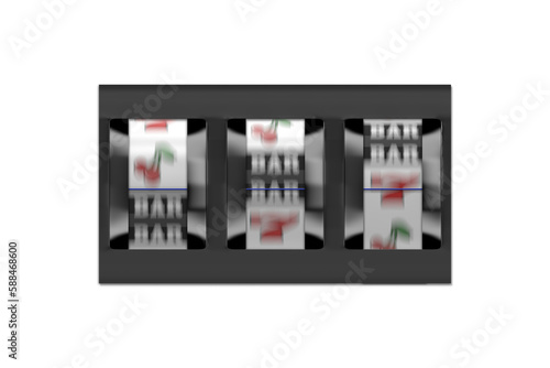 Digitally generated blurred image of casino slot machine