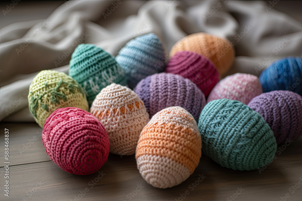 Easter Egg Decor and Generative Graphics in Bright Colors Easter Egg Decor and Generative Graphics in Bright Colors