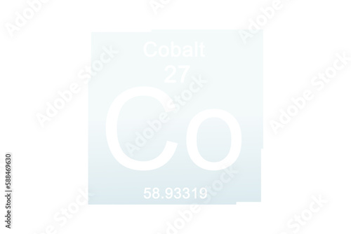 Cobalt element against white background