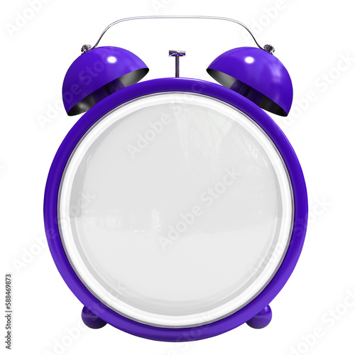Purple empty alarm clock