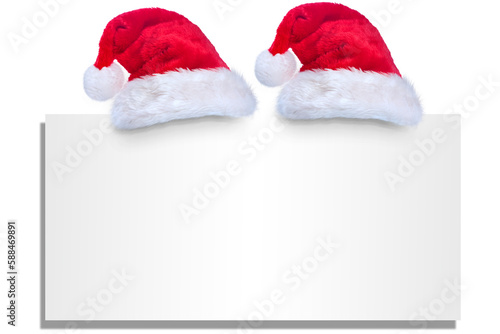 Santa hat on poster