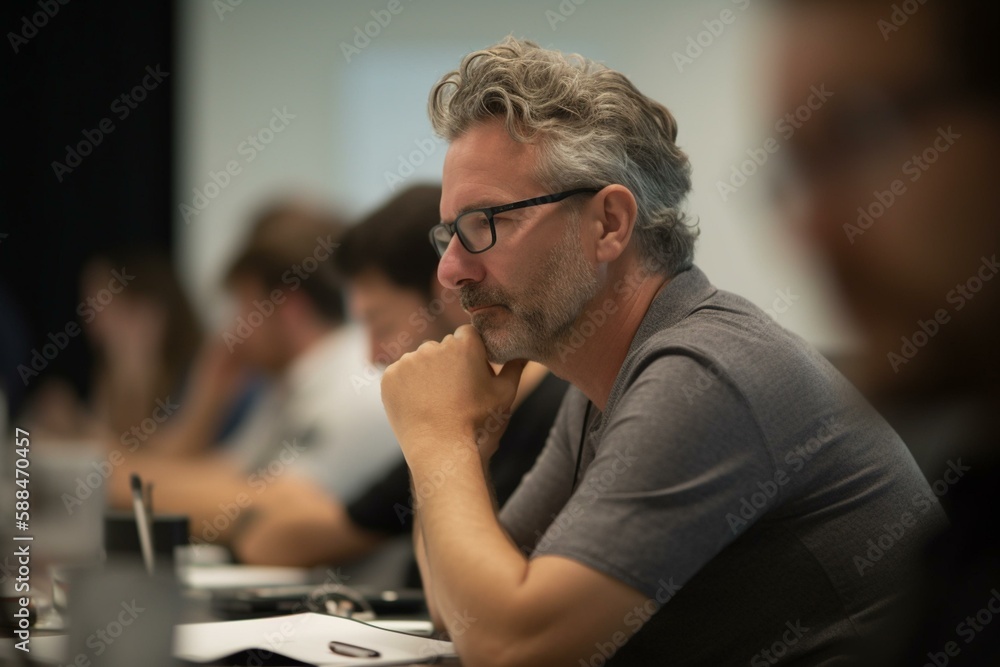 A company-wide training session, bokeh, Non-existent person in generative AI digital illustration, Generative AI A company-wide training session, bokeh, Non-existent person in generative AI digital illustration, Generative AI
