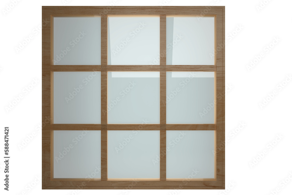 Window against white background Window against white background