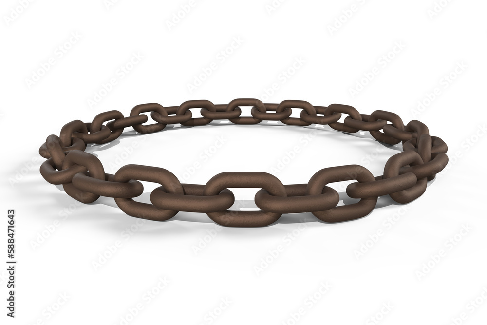 Obraz premium 3d image of circular chain