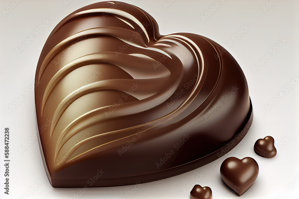 Set of chocolate candies for Valentines Day gift. Generative Ai Set of chocolate candies for Valentines Day gift. Generative Ai