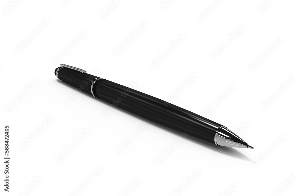 Black metallic ballpoint pen Black metallic ballpoint pen
